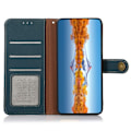 Pikkukuva 3 / 5: KHAZNEH Sony Xperia 10 V Kotelo RFID Aitoa Nahkaa Vihreä