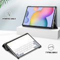 Pikkukuva 2 / 5: Galaxy Tab S7 FE/S7 Plus/S8 Plus Kolminkertainen Nahkakotelo Musta Musta
