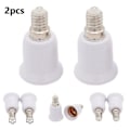 Miniatyrbild 3 av 5: 2 st LED-lamphållare E14 till E27 adapter E14-e27 basuttag
