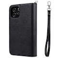 Miniatyrbillede 5 af 5: iPhone 12 / 12 Pro - 2in1 Magnetisk Skal / Pung Etui - Sort Black Sort
