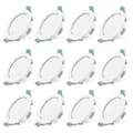 {PL}12-pack 7W Ultratunn LED Downlight, Vit infälld Takspotlight