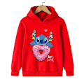 Miniatyrbild 1 av 5: Rolig 90-tals Jul Stitch Hoodie Barnkläder Tecknade Kläder Flickor Pojkar Lilo och Stitch Tröja Hoodie Baby Casual Topp 936 936 936 110CM