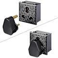 Miniatyrbillede 3 af 5: 5 Amp Rund Stikben Stik Netstik 3 Ben Lysstik Til Scenebelysning Lampe (sort 5 stk.) Bd