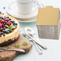 Miniatyrbilde 2 av 4: 100 ark med mini kake firkantede baser kake pappbrett mousse kake display baser kake dekorasjonsutstyr