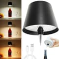 Miniatyrbillede 1 af 4: Trådløs LED-flaskelampe til vin (Sort) Sort Sort Sort