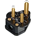 Miniatyrbillede 2 af 5: 5 Amp Rund Stikben Stik Netstik 3 Ben Lysstik Til Scenebelysning Lampe (sort 5 stk.) Bd