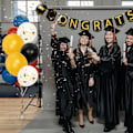 Miniatyrbild 2 av 3: 1 Set Examen Dekoration Examen Fest Hängande Banner Examen Fest Ballonger