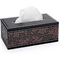 Miniatyrbillede 1 af 4: Rektangulært servietæskeovertræk i læder - Stilfuld servietæskeholder med magnetisk bund, dekorativ PU-servietæske til toiletbord