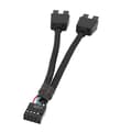 Moderkorts USB 2.0 9-Pin Header 1 till 2 Förlängningshubb Splitter Adapter Konverter Ft