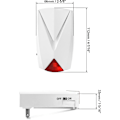 Miniatyrbild 2 av 5: 2-pack, Strömningsavbrottslarm, 118 dB Ljudstark Siren med LED-lampa, 110V till 220V, Av/på-varning