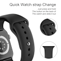 Miniatyrbillede 4 af 5: Apple Watch 38/40/41 mm Silikone Armbånd (S/M) Sort