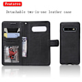 Miniatyrbillede 4 af 5: Samsung Galaxy S10 - Pung Etui/Magnetisk Cover - Sort Black Sort