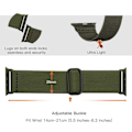 Miniatyrbild 2 av 5: 2-pack armband för Apple Watch 45 mm 44 mm 42 mm, loop för iWatch SE Ultra Series 8 7 6 5 4 3 2 1, svart/grön