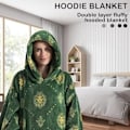 Miniatyrbillede 4 af 5: Oversized fleecetrøje til voksne Superblød ekstra lang bærbar fleecetrøje med lomme Bærbar vintervarm trøje Unisex til kvinder mænd