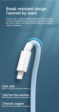 Pikkukuva 6 / 8: 20W USB-C PD-kaapeli iPhone 14 13 12 11 Pro Max Xs 8 Plus iPad 3A datakaapeli iPhone Type-C datakaapeli violetti