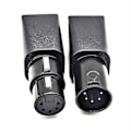 Miniatyrbillede 1 af 5: 1 par DMX til RJ45-stik RJ45 Ethernet til 5-benet XLR Hun & Han Adapter kompatibel med Audio Video