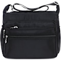 Miniatyrbillede 1 af 5: Nylon Oxford Messenger Taske (sort), dame casual canvas