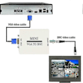 Miniatyrbilde 1 av 5: 2024 VGA til BNC Videokonverter VGA til BNC Videoadapter VGA til BNC Utgang Videokonverter Adapter