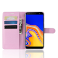 Pikkukuva 4 / 5: Samsung Galaxy J4 Plus - Litsi Lompakkokotelo - Vaaleanpunainen LightPink Vaaleanpunainen