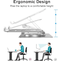 Miniatyrbillede 3 af 5: Laptop Stand Aluminiumlegering Roterende Beslag, Med 360-graders roterende Base