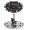 Oval BBQ Termometer Rustfrit Stål Varmeindikator Erstatning til Kulgrill 100 til 800°F Sølv