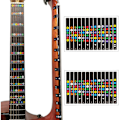Miniatyrbild 1 av 5: Gitarrgreppbrädesdekaler Greppdekaler för Akustisk Gitarr Basgitarr Notdekaler Ackorddekaler för Barn Nybörjarinlärning 2 st
