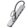 USB-dockingstation, 8-i-1-hub, med PD100W, SD/TF, Audio 3.5, 4 USB-porte, til bærbare computere, T