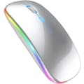 {PL}Bluetooth-mus för iPad, trådlös mus för Macbook Air/Mac/PC/laptop (silver)