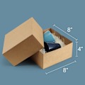 Miniatyrbild 2 av 5: Premium presentförpackningar 10-pack 20,3 x 20,3 x 10,2 cm bruna papperspresentförpackningar med 20 meter hampasnöre för julklappar