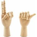 Konstnärsdocka Hand 2 st Trä Flexibel Vänster och Höger Dockmodell Skiss Leksak Present 7 Tum【PL】