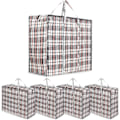 Miniatyrbilde 1 av 5: Store vaskeposer med glidelås for oppbevaring av klær, vask, shopping - Multipack (5-pakning)