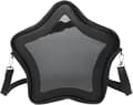 Stjerneformet Ita Taske Sort - PU Læder - Pin Display & Flere Bæremåder - 30cm×27cm×8cm