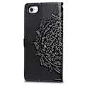 Miniatyrbillede 5 af 5: iPhone 7/8/SE (2020/2022) - Mandala Læder Etui - Sort Black Sort