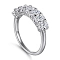 Miniatyrbilde 5 av 5: Dame Rhodiumbelagt Sterling Sølv Cubic zirconia Evighets Forlovelsesring