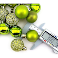 Miniatyrbilde 4 av 4: Sett med 24 Små Dekorative Julekuler Matt Glans Glitter 3 Cm Grønn (grønn)