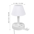Miniatyrbilde 3 av 3: LED Skrivebordslampe Med Strømuttak Dobbel Bryter Lys Sterk Liten Skrivebordslampe Nattbordsleselampe