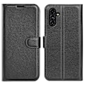 Miniatyrbillede 1 af 5: Samsung Galaxy A14 4G/5G Etui Litchi Læder Sort
