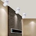 Miniatyrbilde 2 av 4: Innendørs 85-265V 7W LED Spotlight Justerbar Taklampe Overflatemontert COB Belysning Aluminium Vegglampe Spot Light Hvit (Hvit)