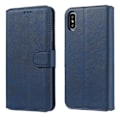 Miniatyrbillede 3 af 5: iPhone X/Xs - Solid Læder Etui - Blå Blue Blå