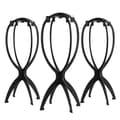 Perukställ för peruker, bärbart stativ för perukhuvud för kvinnor, 3-pack