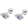 Miniatyrbillede 1 af 4: Blå Ondt Øje Mini Cubic Zirconia Ørestikker til Kvinder Små Piger Udsøgte Simple 925 Sterling Sølv Små Brusk Tragus Små