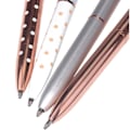 Miniatyrbillede 3 af 5: 12 stk. Diamantkrystalpenne, Rosaguld Metalkuglepen 0,5 mm Sort Blæk Gelpen med 4 Kuglepen-patroner