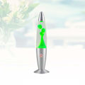 Miniatyrbillede 3 af 3: Metal Base Lava Vokslampe 25W Klart Vand Grøn Voks Lys Kreativ Dekorationslampe Soveværelse Natlampe (EU Stik)
