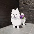 Pikkukuva 3 / 3: Pomeranian-koiran kukkaruukku lemmikkikoiran kukkaruukku ihana lemmikkikasvien puutarhakoriste