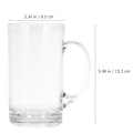 Miniatyrbillede 3 af 4: 660 ml ølkrus med hank, akryl traditionelt krus glas til kaffe cocktail