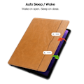 Miniatyrbillede 2 af 5: Galaxy Tab S9 FE Etui Business Læder Penholder Brun