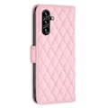 Miniatyrbild 5 av 5: Samsung Galaxy A55 5G Fodral Diamant Läder Rosa