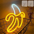 Miniatyrbilde 1 av 5: Neonlampe Bananform Neonlys Batteriboks Strøm