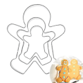 Miniatyrbild 2 av 3: 3-pack Pepparkaksgubbe Pojke Flicka Marsipan Bakset