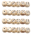 Miniatyrbillede 1 af 3: 20 stk. Træterninger Praktiske 16 mm Terninger Brætspil Terninger Nyttige Festartikler